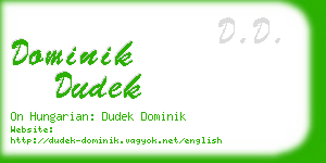 dominik dudek business card